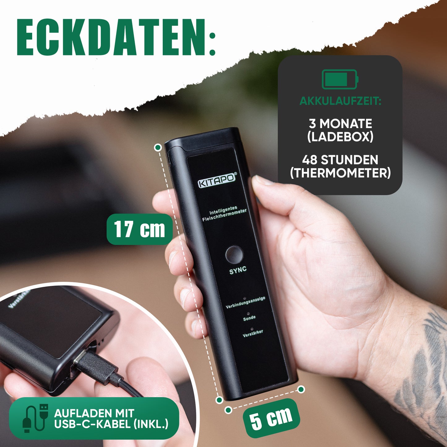 Fleischthermometer kabellos mit App-Anbindung